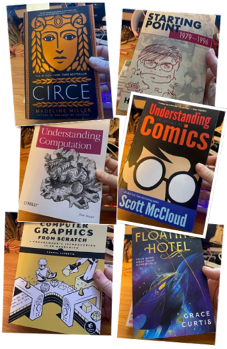 screen shot of the six books mentioned